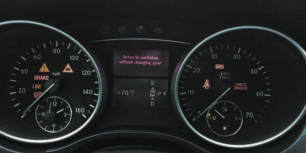 Komunikat Drive to workshop without changing gear